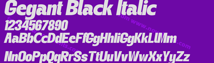 Gegant Black ItalicPreview Gegant Black ItalicPreview