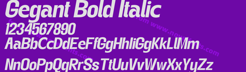 Gegant Bold ItalicPreview Gegant Bold ItalicPreview