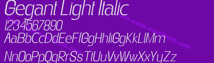 Gegant Light ItalicPreview