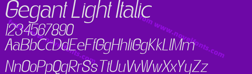 Gegant Light ItalicPreview