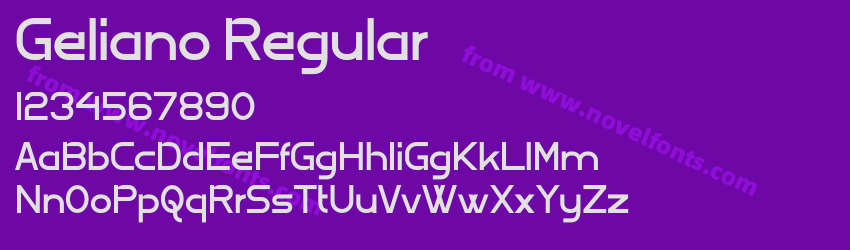 Geliano RegularPreview Geliano RegularPreview