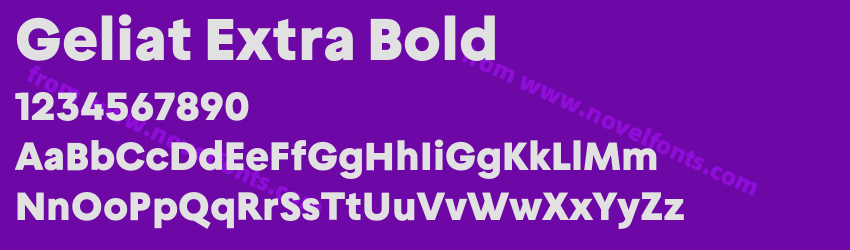 Geliat Extra BoldPreview Geliat Extra BoldPreview