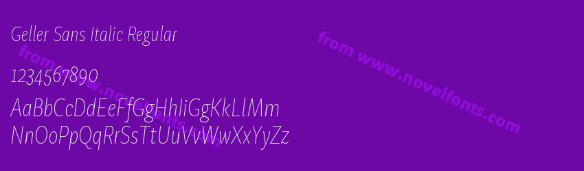 Geller Sans Italic RegularPreview