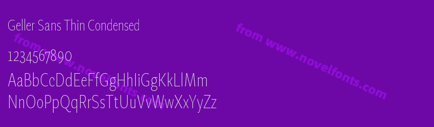 Geller Sans Thin CondensedPreview Geller Sans Thin CondensedPreview