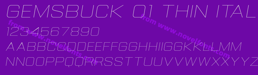 Gemsbuck 01 Thin ItalicPreview Gemsbuck 01 Thin ItalicPreview