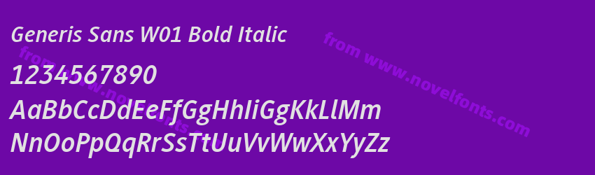 Generis Sans W01 Bold ItalicPreview Generis Sans W01 Bold ItalicPreview