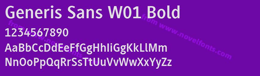 Generis Sans W01 BoldPreview Generis Sans W01 BoldPreview