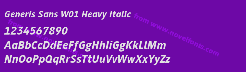 Generis Sans W01 Heavy ItalicPreview Generis Sans W01 Heavy ItalicPreview