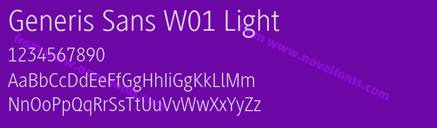 Generis Sans W01 LightPreview Generis Sans W01 LightPreview