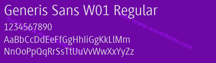 Generis Sans W01 RegularPreview Generis Sans W01 RegularPreview