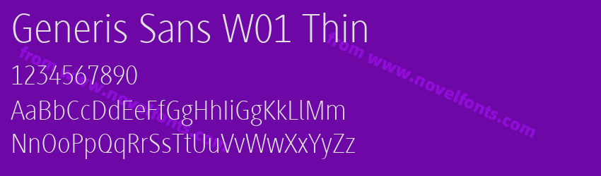 Generis Sans W01 ThinPreview Generis Sans W01 ThinPreview