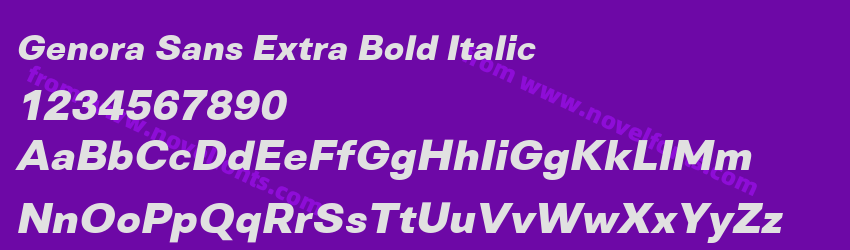 Genora Sans Extra Bold ItalicPreview Genora Sans Extra Bold ItalicPreview