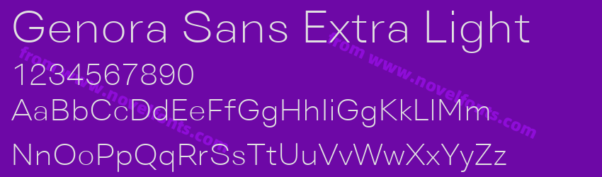 Genora Sans Extra LightPreview Genora Sans Extra LightPreview