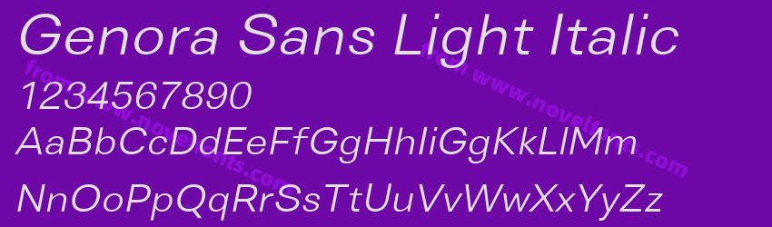 Genora Sans Light ItalicPreview Genora Sans Light ItalicPreview