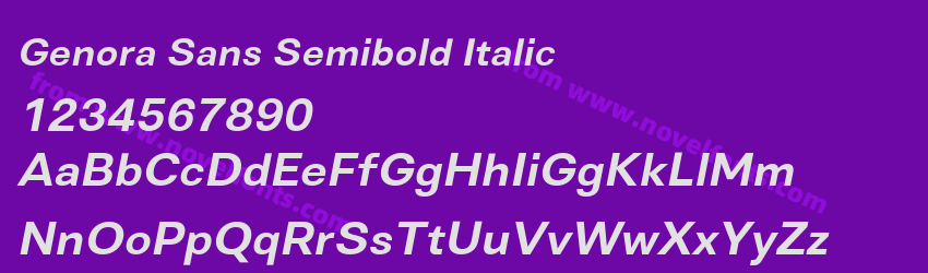 Genora Sans Semibold ItalicPreview
