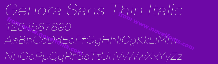 Genora Sans Thin ItalicPreview Genora Sans Thin ItalicPreview