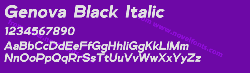 Genova Black ItalicPreview Genova Black ItalicPreview