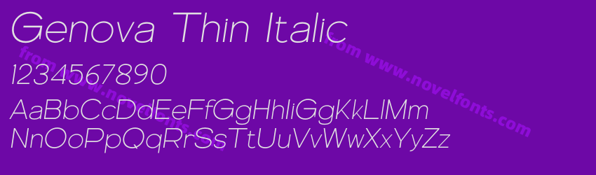 Genova Thin ItalicPreview Genova Thin ItalicPreview
