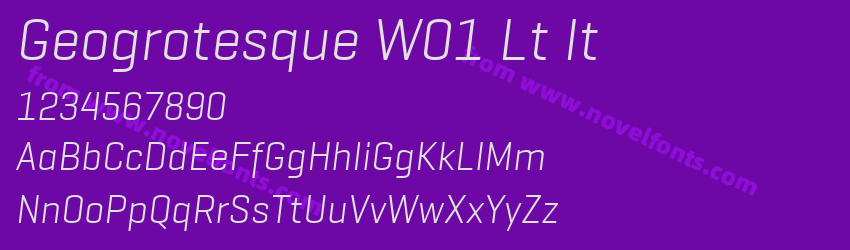 Geogrotesque W01 Lt ItPreview Geogrotesque W01 Lt ItPreview