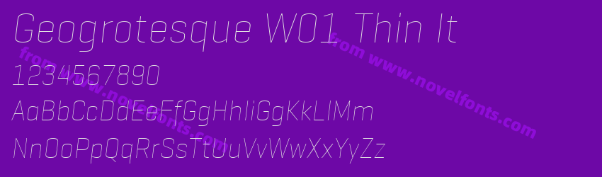 Geogrotesque W01 Thin ItPreview Geogrotesque W01 Thin ItPreview