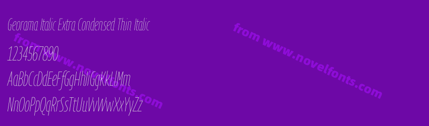 Georama Italic Extra Condensed Thin ItalicPreview