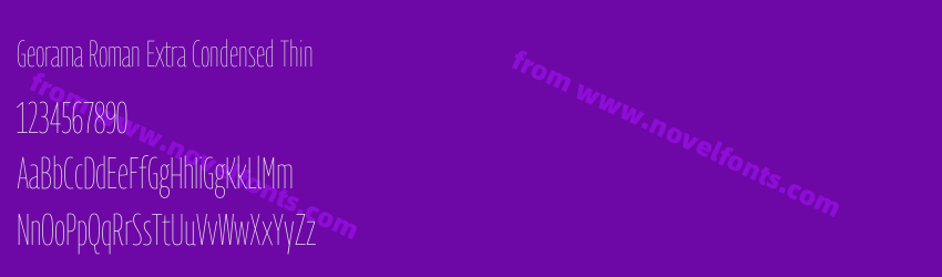 Georama Roman Extra Condensed ThinPreview Georama Roman Extra Condensed ThinPreview