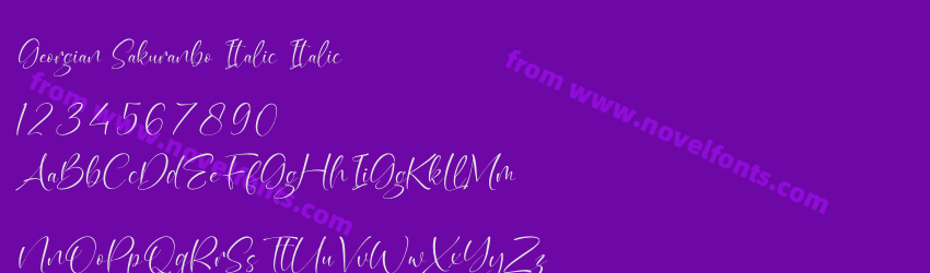 Georgian Sakuranbo Italic ItalicPreview Georgian Sakuranbo Italic ItalicPreview