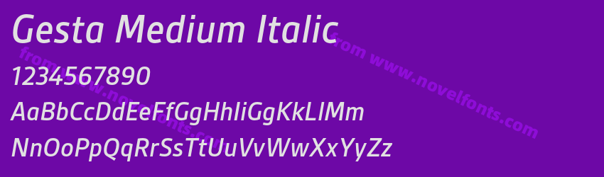 Gesta Medium ItalicPreview Gesta Medium ItalicPreview