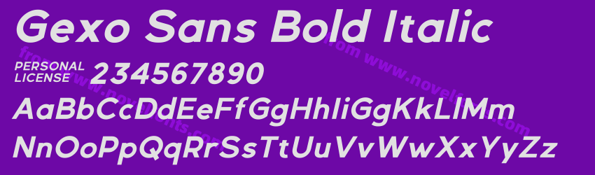 Gexo Sans Bold ItalicPreview Gexo Sans Bold ItalicPreview