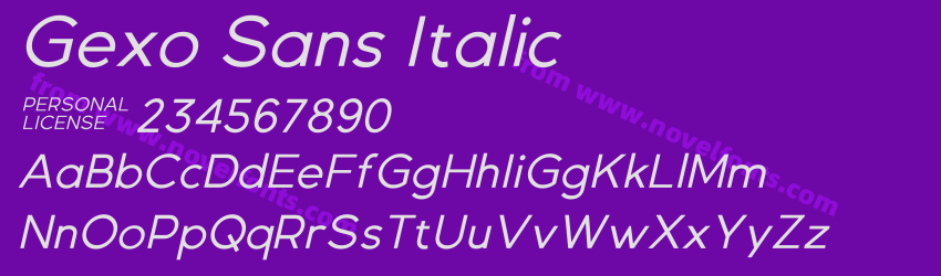 Gexo Sans ItalicPreview Gexo Sans ItalicPreview