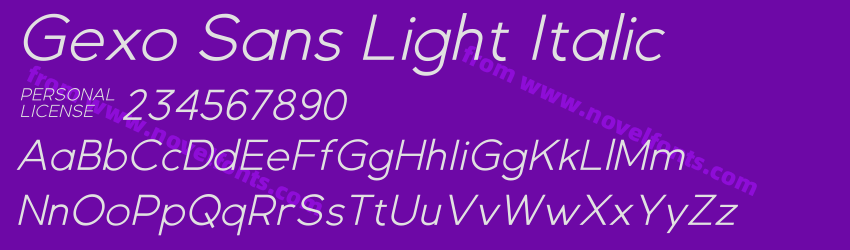 Gexo Sans Light ItalicPreview