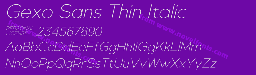 Gexo Sans Thin ItalicPreview Gexo Sans Thin ItalicPreview