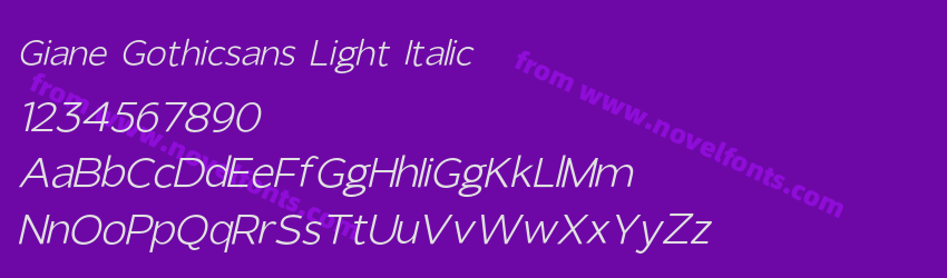 Giane Gothicsans Light ItalicPreview Giane Gothicsans Light ItalicPreview