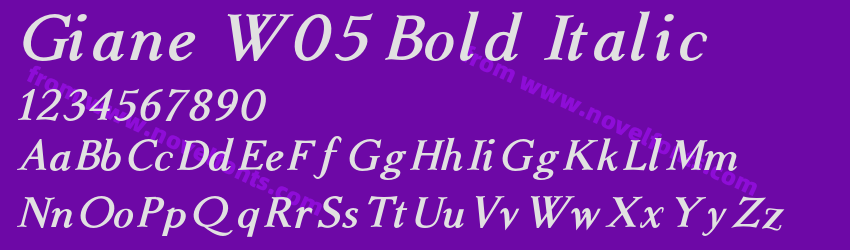 Giane W05 Bold ItalicPreview Giane W05 Bold ItalicPreview