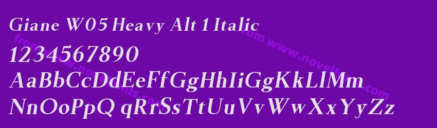 Giane W05 Heavy Alt 1 ItalicPreview Giane W05 Heavy Alt 1 ItalicPreview