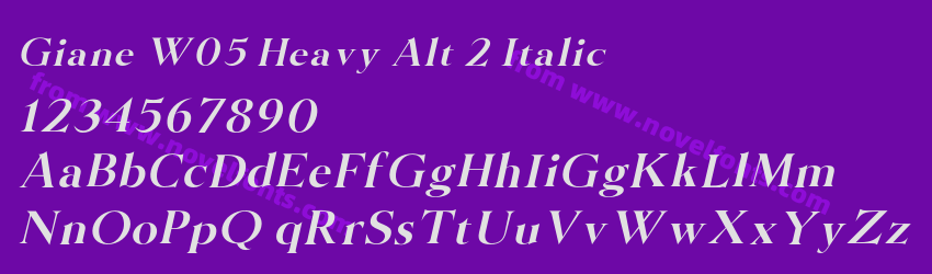 Giane W05 Heavy Alt 2 ItalicPreview Giane W05 Heavy Alt 2 ItalicPreview