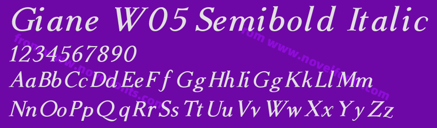 Giane W05 Semibold ItalicPreview Giane W05 Semibold ItalicPreview