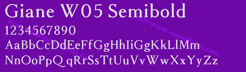 Giane W05 SemiboldPreview Giane W05 SemiboldPreview