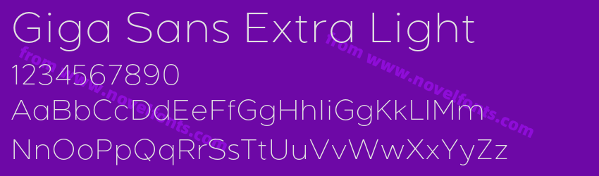 Giga Sans Extra LightPreview Giga Sans Extra LightPreview