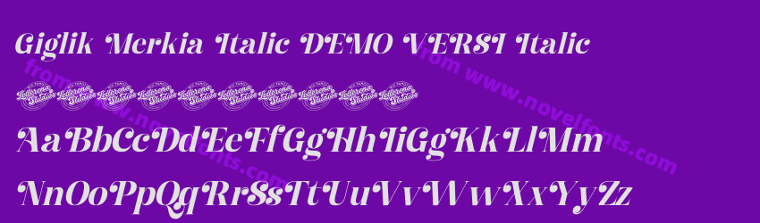 Giglik Merkia Italic DEMO VERSI ItalicPreview Giglik Merkia Italic DEMO VERSI ItalicPreview