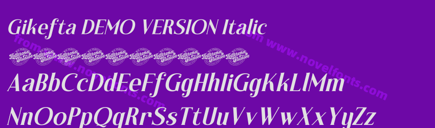 Gikefta DEMO VERSION ItalicPreview Gikefta DEMO VERSION ItalicPreview