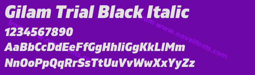 Gilam Trial Black ItalicPreview Gilam Trial Black ItalicPreview