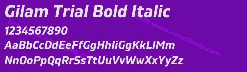 Gilam Trial Bold ItalicPreview Gilam Trial Bold ItalicPreview
