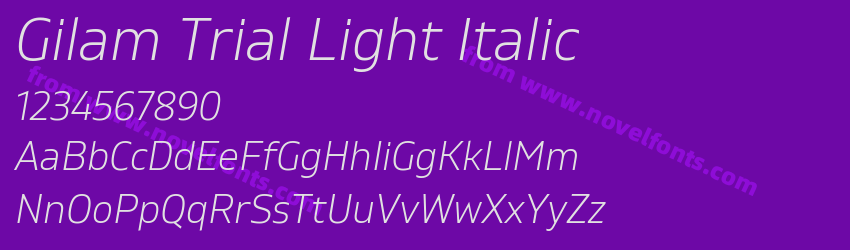 Gilam Trial Light ItalicPreview Gilam Trial Light ItalicPreview