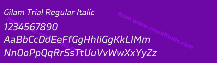 Gilam Trial Regular ItalicPreview Gilam Trial Regular ItalicPreview