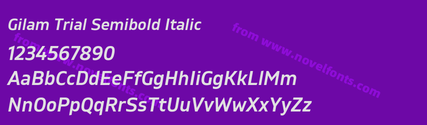 Gilam Trial Semibold ItalicPreview Gilam Trial Semibold ItalicPreview