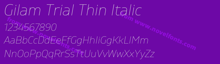 Gilam Trial Thin ItalicPreview Gilam Trial Thin ItalicPreview