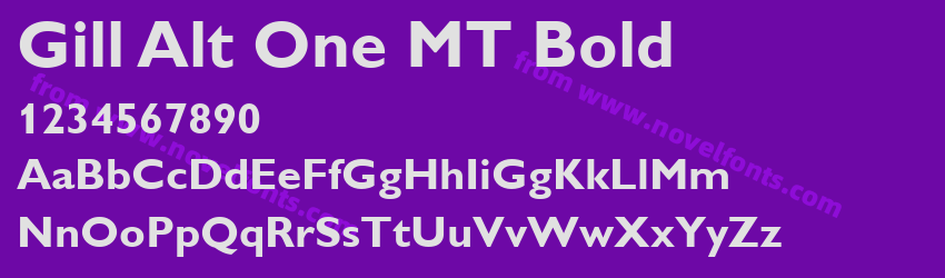 Gill Alt One MT BoldPreview Gill Alt One MT BoldPreview