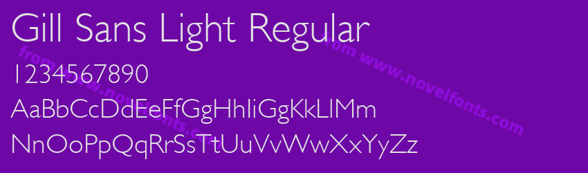 Gill Sans Light RegularPreview Gill Sans Light RegularPreview