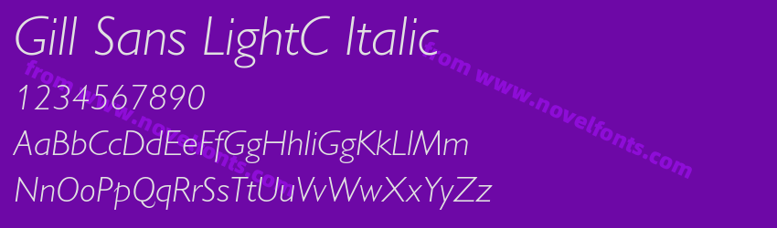 Gill Sans LightC ItalicPreview Gill Sans LightC ItalicPreview